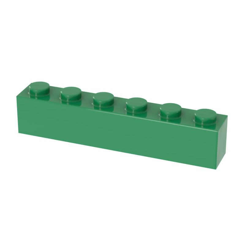 [FunBrick] 10/30/50PCS DIY Bulk Building Blocks 1x6 Dots 40pcs Thick bricks Educational Creative Part classic sets Com
