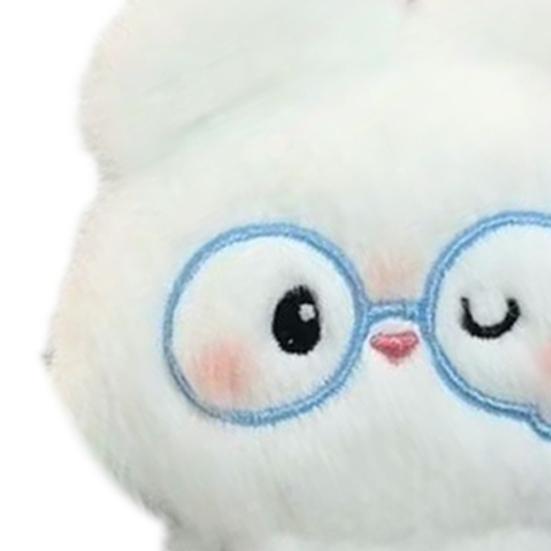 Soft Plush Bunny Keychain Cute Crying Face Design Stuffed Animal Pendant for Bags Backpacks Keys Mini Collectible Dolls for Kids Teens