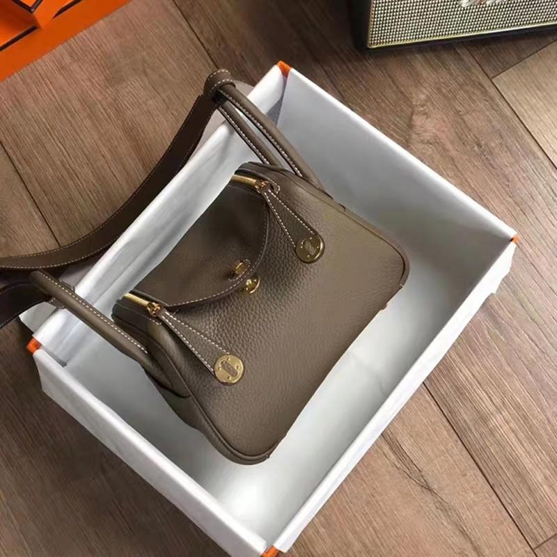 Mini Lindy Leather Crossbody Bag Small Shoulder Handbag Women Trendy Doctor Style
