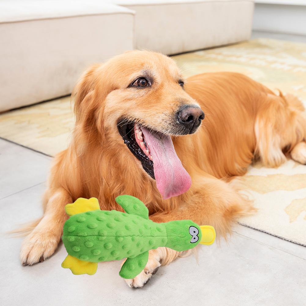 Cute Plush Duck Sound Toy Stuffed Squeaky Animal Squeak Dog Toy Cleaning Tooth Dog Chew Rope Toys Pet Dog Accessories Toys