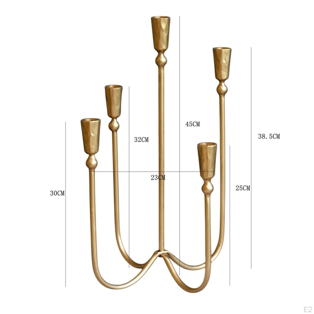 Multi Head Candle Holder Metal Candlestick Decoration Photo Props Elegant Candles Stand for Table