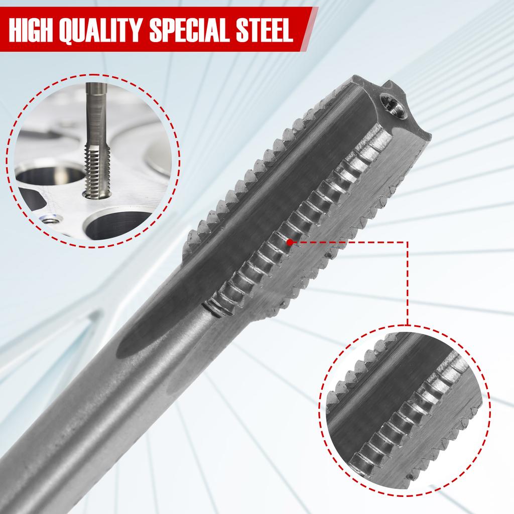 15pcs Professional Thread Repair Kit M10 X 1.0mm High Speed Steel Helicoil Thread Repair Kit Portable Drill Thread Restorer