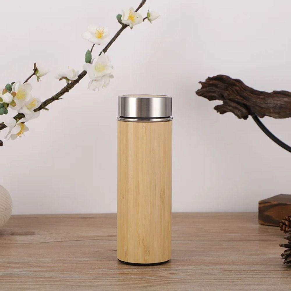 Bamboo Thermos Insulated Mug 304 Stainless Steel Office Cup Coffee Cup Travel Cup  Office