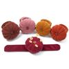 Pumpkin Shape Wrist Pin Cushion with Adjustable Snap Band Soft Corduroy DIY Needlework Craft Sewing Quilting Needles Holder Pincushion Sewing Supplies