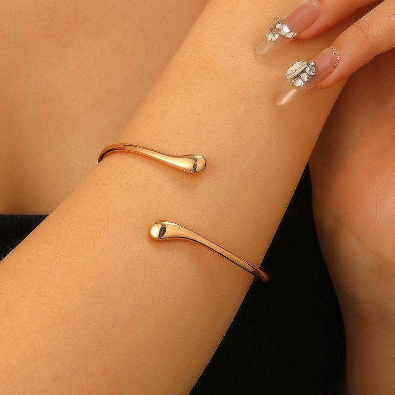 European and American Cross-Border Personalized Geometric Metal Glossy Spring Open Choker Bracelet for Women Punk Simple Necklace Choker