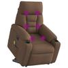 VidaXL Electric Massage Recliner Chair Brown Fabric 3303066