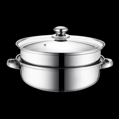 Adneny 28 ס"מ פלדת אל-חלד 410 ספינת קיטור דו-קומתית