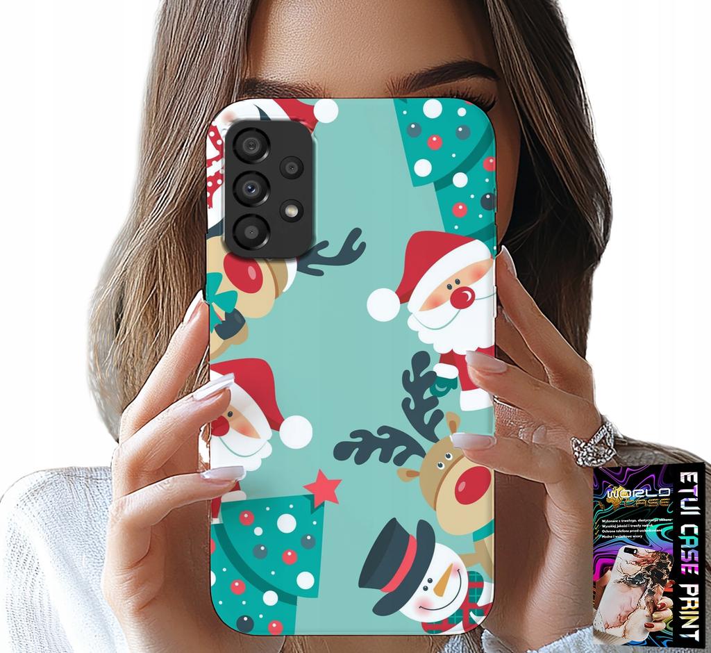 Samsung A52 / A52S Tok - Mikulás, Rénszarvas, Hóember Karácsonyi Mintákkal
