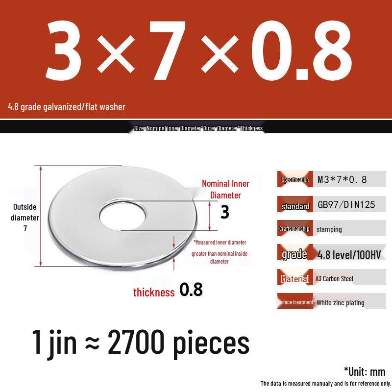 Galvanized Extra Large Thickened Metal Flat Washer (M6-M16)