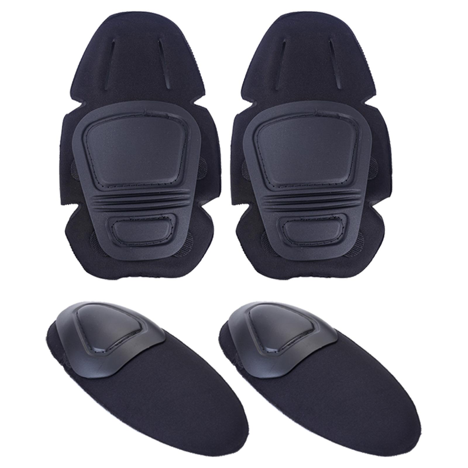 

Sports Knee and Elbow Guards Set Knee and Elbow Protective Pads for Adult Teen Cycling Hunting Hiking Outdoor Activity чорний