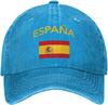Berretto da Baseball da Cowboy Cappello con Bandiera Spagnola Cappello Sportivo Regolabile Stampato Spagna Cappelli Vintage Lavati Cappellini da Trucker Donna