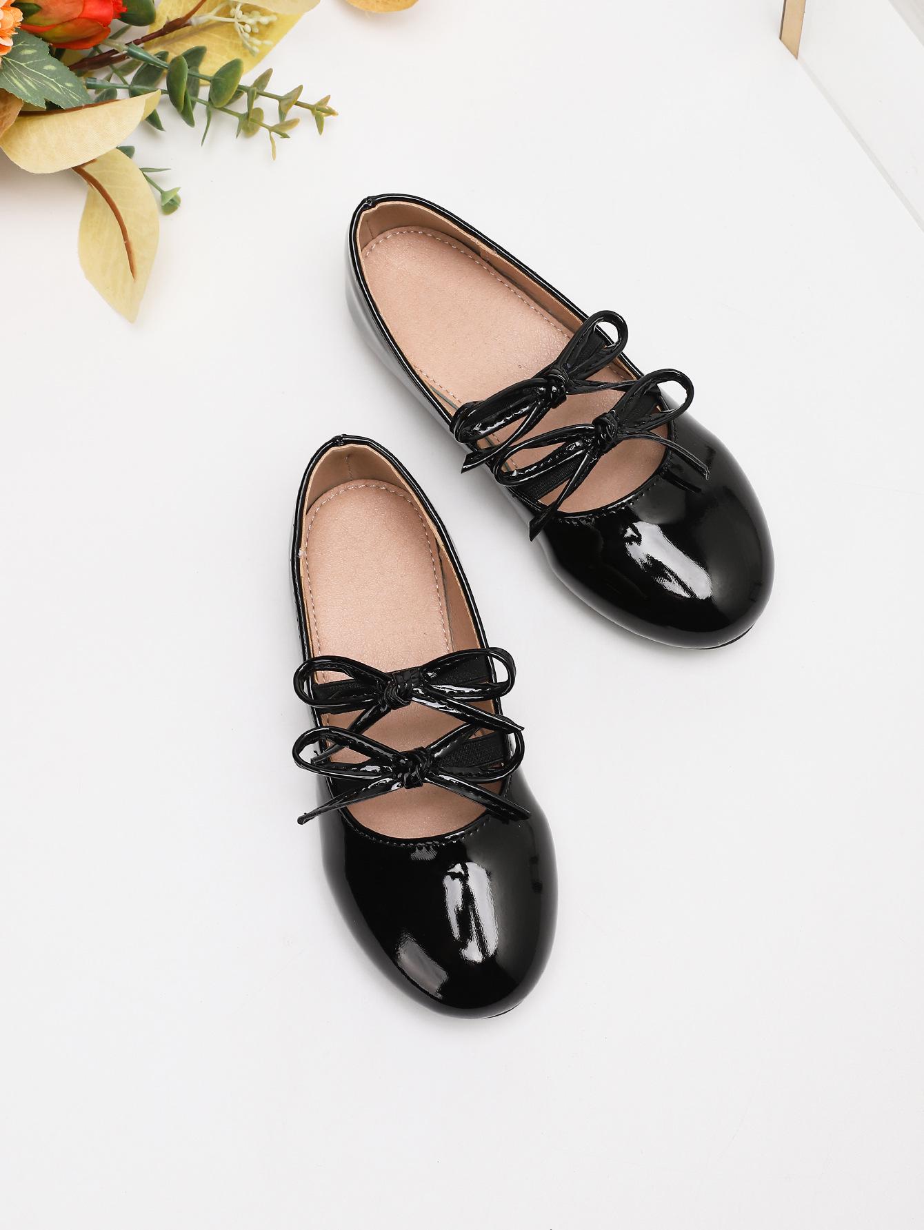Girls Shiny Bow Mary Jane Shoes - Non-Slip, Soft-Soled, for Spring/Autumn, Korean Princess Style 31