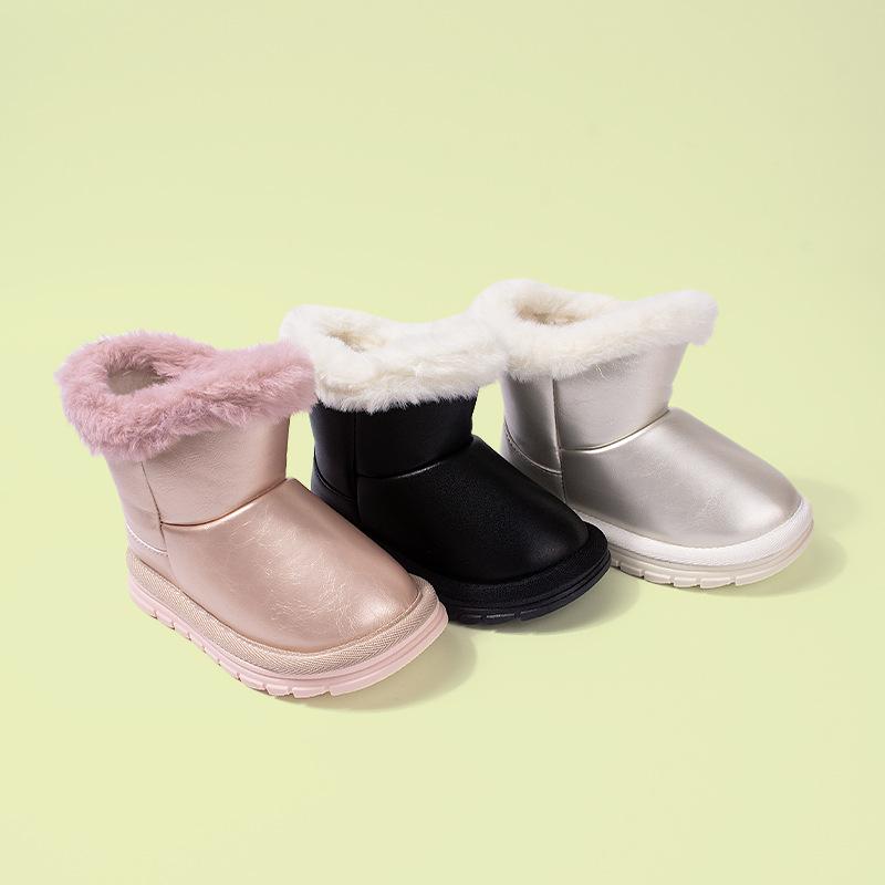 Новые сапоги из бархата и хлопка для мальчиков и девочек 27 розовый — фото 3