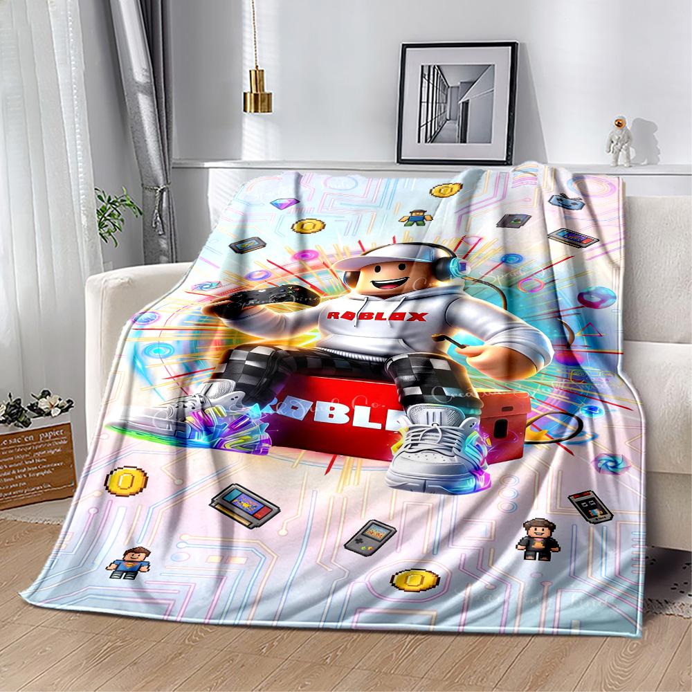 Roblox 388 Blanket Soft & Cozy Perfect for Bedding Seaside Picnics Four Seasons Multipurpose Digital Print Birthday Christmas Gift Blanket