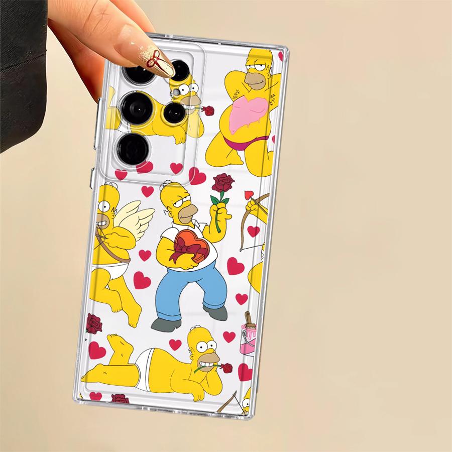 The S-simpsons Case for Samsung Galaxy S24 Note 20 Ultra 10 S22 FE S23 Ultra S25 Edge S26 S20 Plus S21 Phone Cover