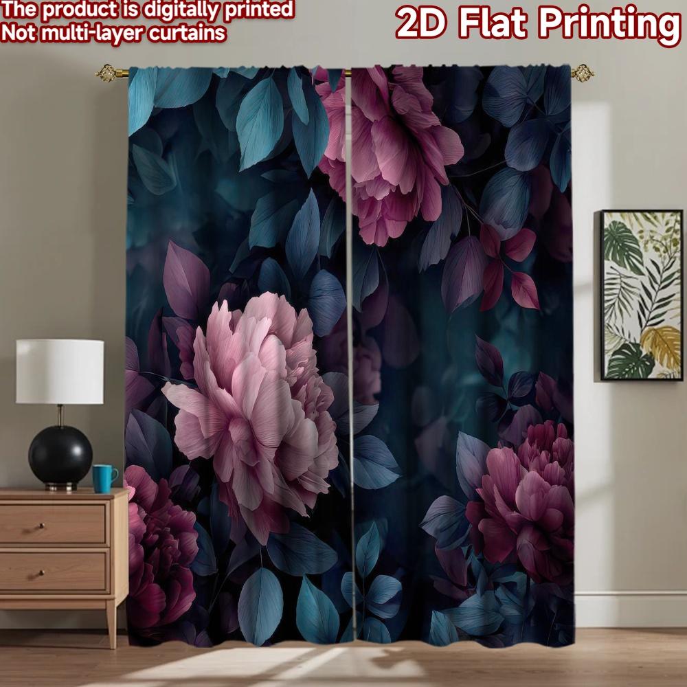 2D flat Photography Backdrop Popular Background Banner Dark Floral Arrangement 100% Polyester Party & Holiday Decor Perfect
