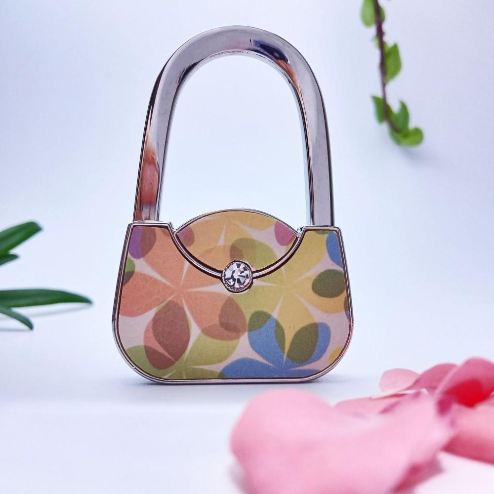 Fashion Foldable Handbag Hook Lovely Design Portable Folding Bag Hook Alloy Material Cute Shape Table Edge Hook Home Decoration 990₽
