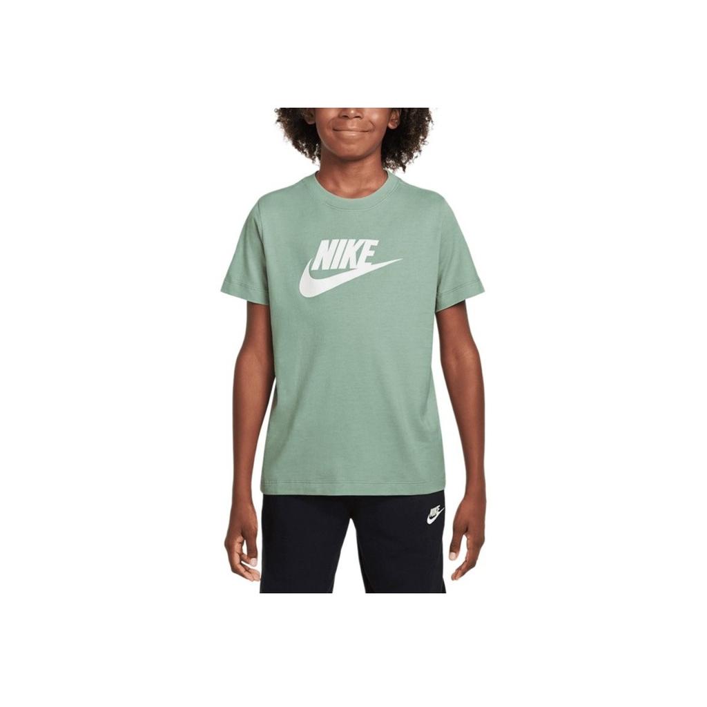 Nike Sportswear T-Shirt Comfortable Fashion Simple Versatile Short Sleeve Kids Tops Green FZ5178-037