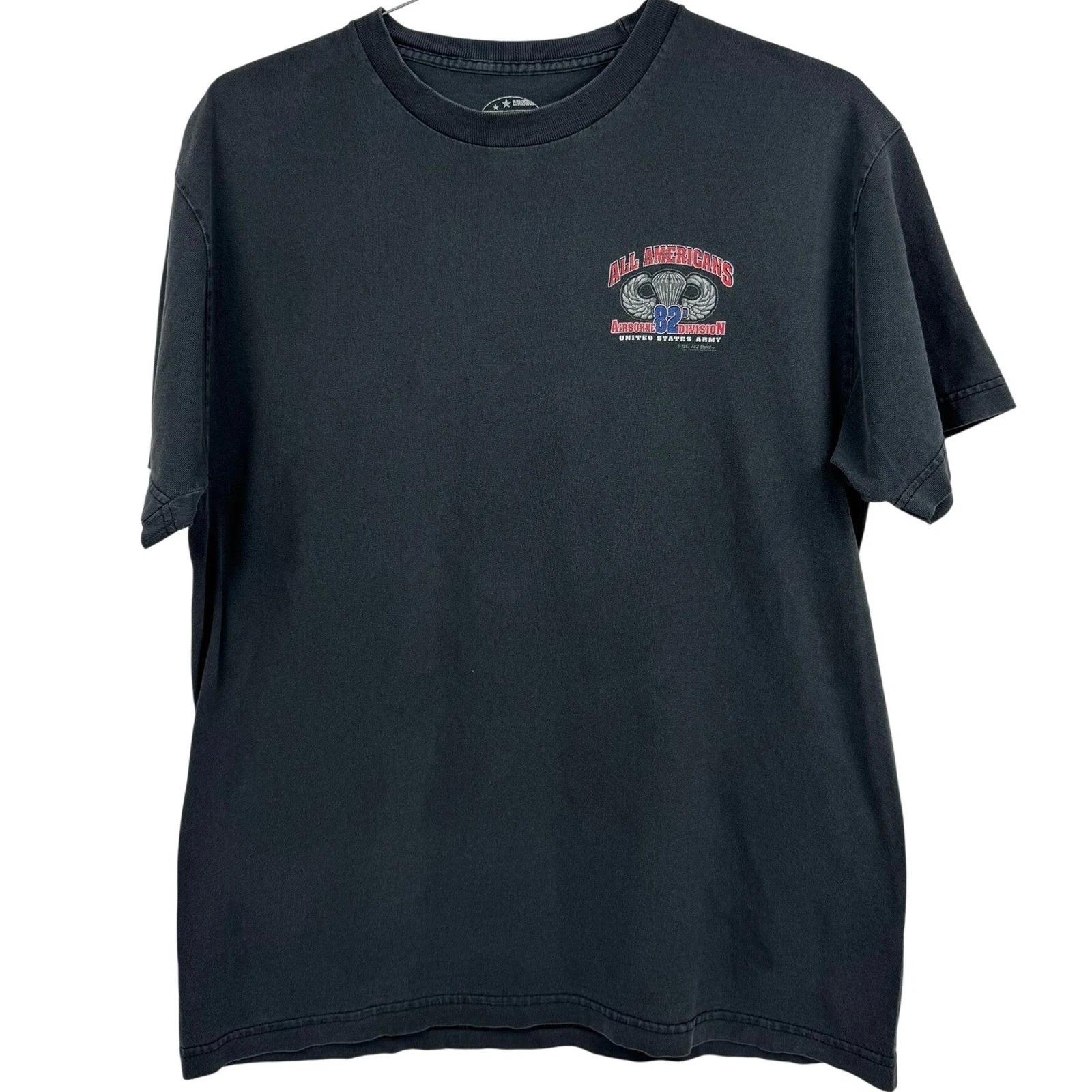 US Army 82nd Airborne Division Graphic T Shirt B.H. Sz Large 42 Chest 3XL