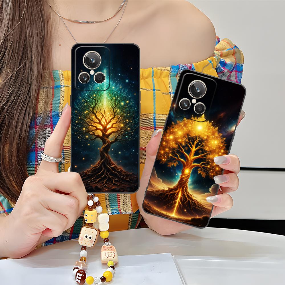 World Life Tree Mobile Phone Case for Realme 15 14 13 12 11 10 9 Pro Plus T I Lite 5G Colorful Printing Cover Cover Pretty