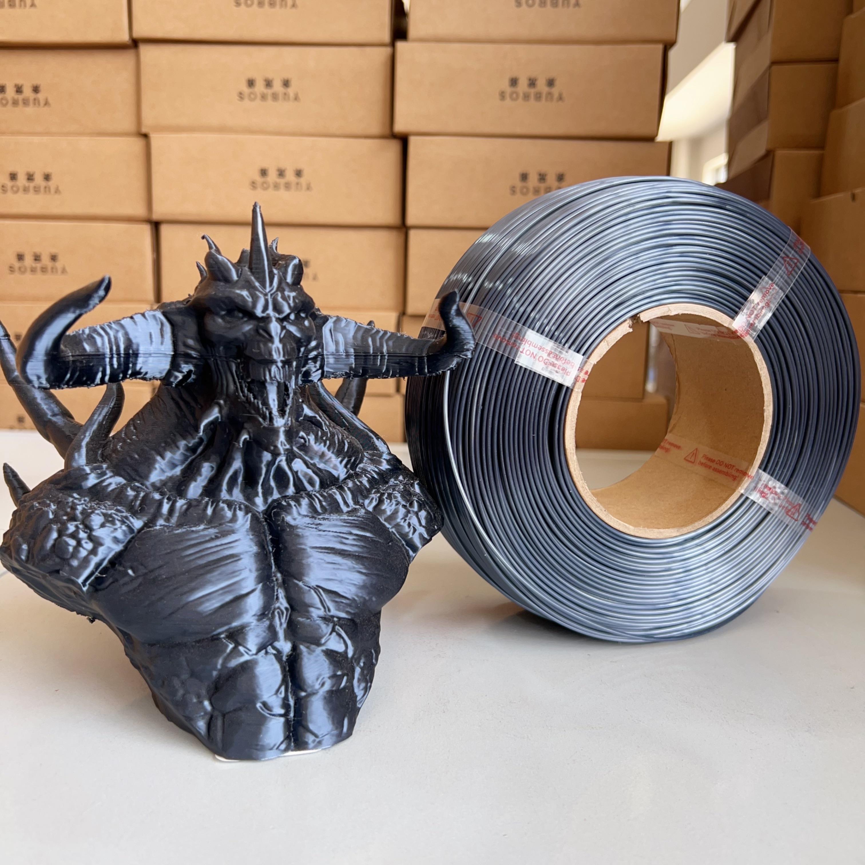 PLA Silk Black Eco-Friendly 1kg 3D Plastic Spool PLA 3D Printer Filament Consumables PLA&3D Printing Filaments&PLA