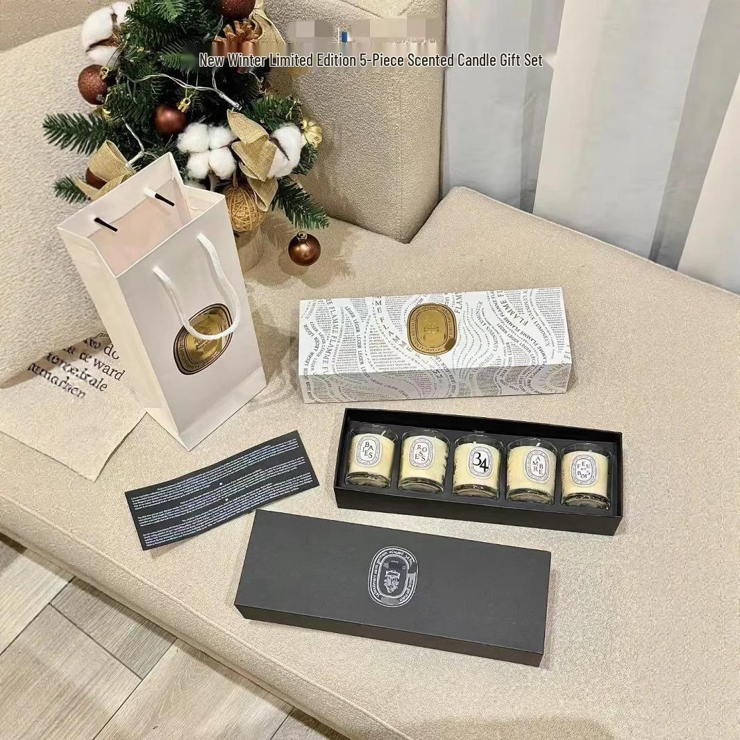 

DiP French Tipka Winter Limited Edition 5-Piece Scented Candle Gift Set with Long-Lasting Fragrance 35g*5 Scented Candle Gift Set