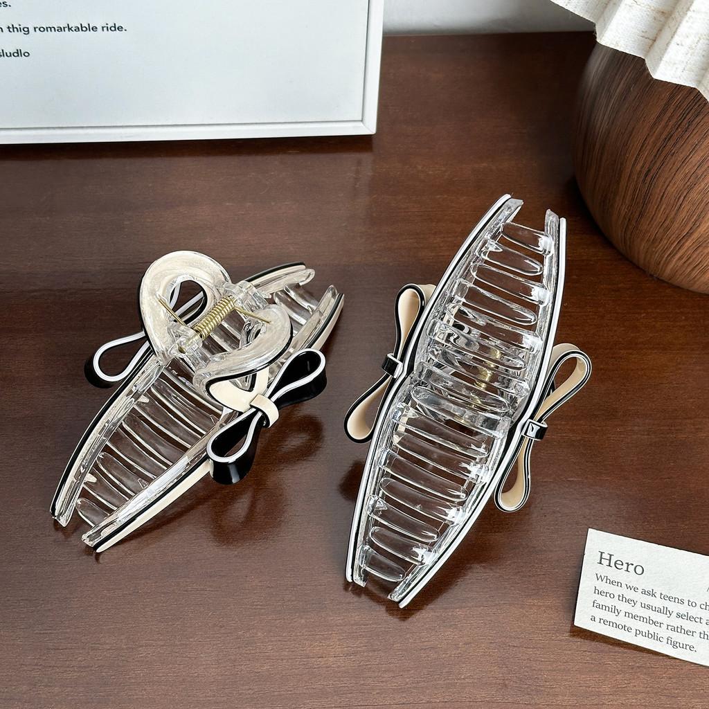 Premium Acetate Hair Claw Clip With Beautiful Bow For Sophisticated Women's Hair Accessories