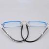 Men's Myopia Glasses  Business Frameless Transparent Anti Blue Myopia Glasses Anti Fatigue Outdoor Glasses