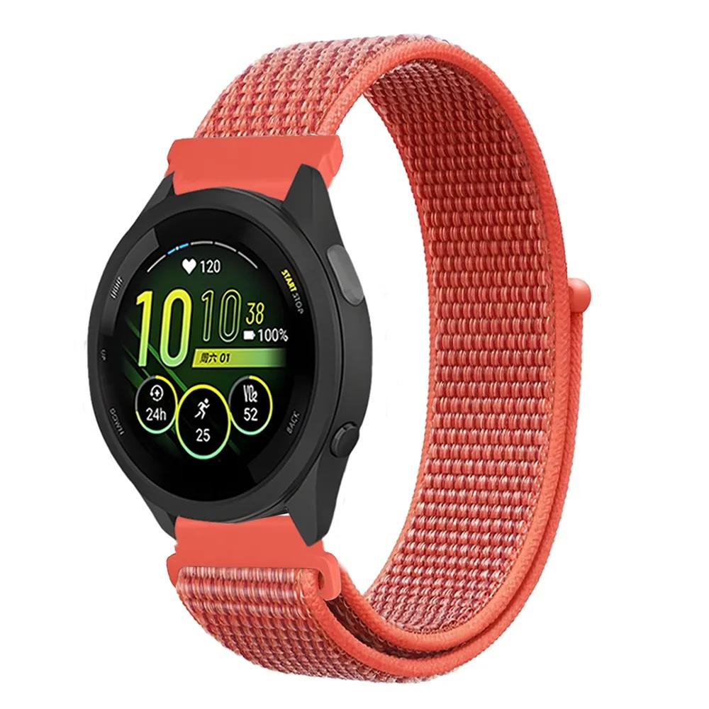 20mm 22mm Pletený nylonový smyčkový řemínek pro Garmin Forerunner 165 55 965 265 255 955 Venu 3 Náramek pro Garmin Active/Vivoactive 5