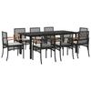 VidaXL 9-Piece Garden Dining Set with Cushions, Patio Table and Chairs, Patio Furniture, Outdoor Furniture, 3213609