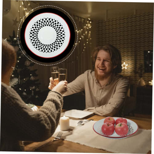 OUNONA Enamel Dish Drainer with Hollow Design, Kitchen Fruit and Vegetable Sink Tray, Lightweight and Durable, Retro Design