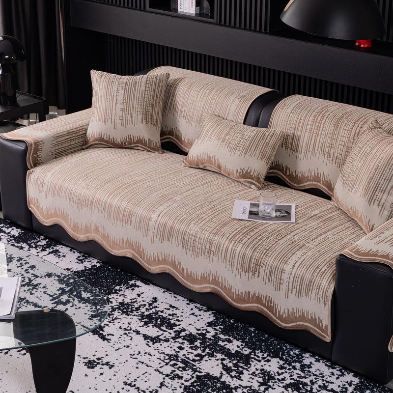 

Summer Ice Silk Special-Shaped Irregular Sofa Cushion Universal In All Seasons New High-Grade Non-Slip Straight Leather Seat Cushion 70*70cm
