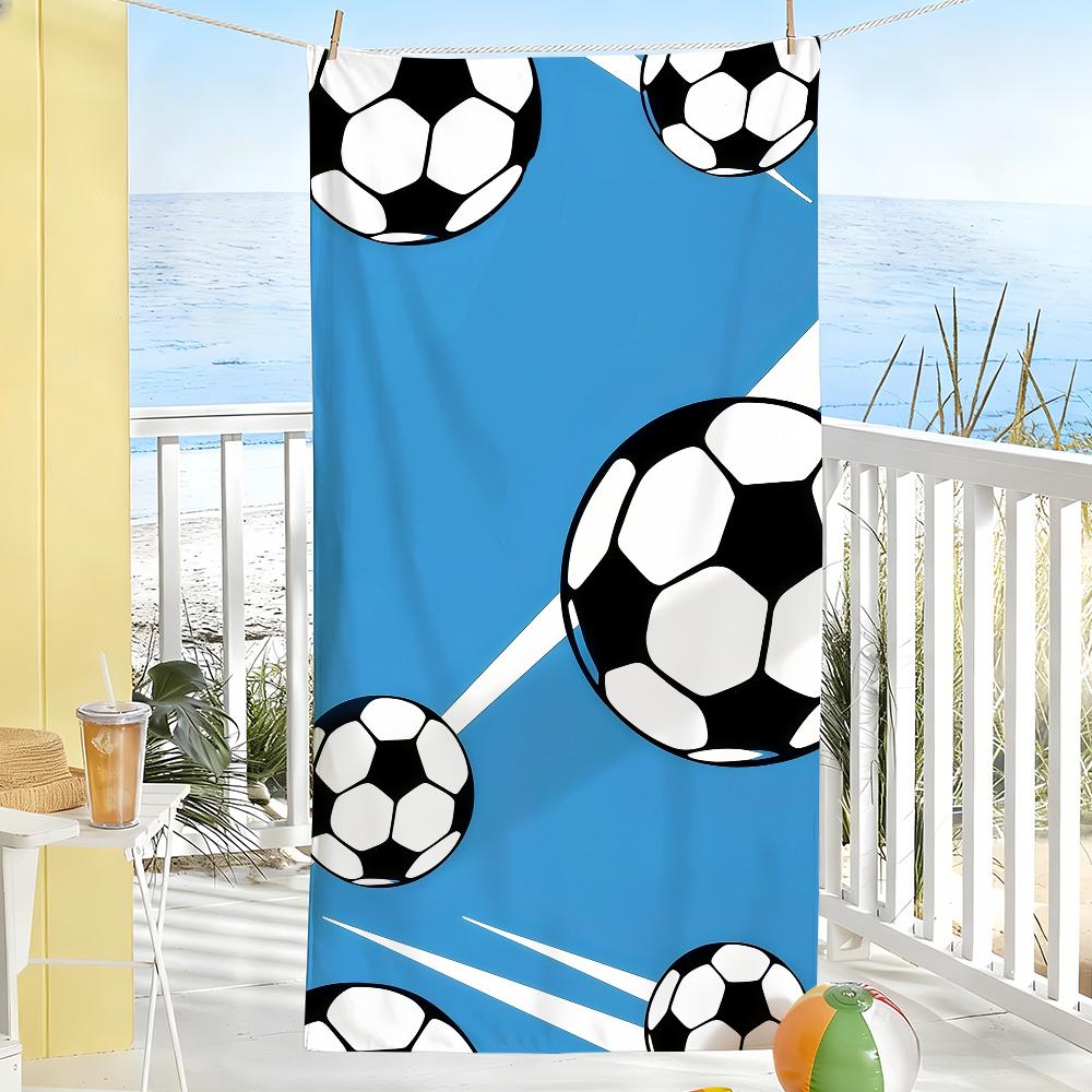 Fußball Handtuch Sport Schnelltrocknend Reise Camping Sandfest Weich Leicht Groß Strandtuch