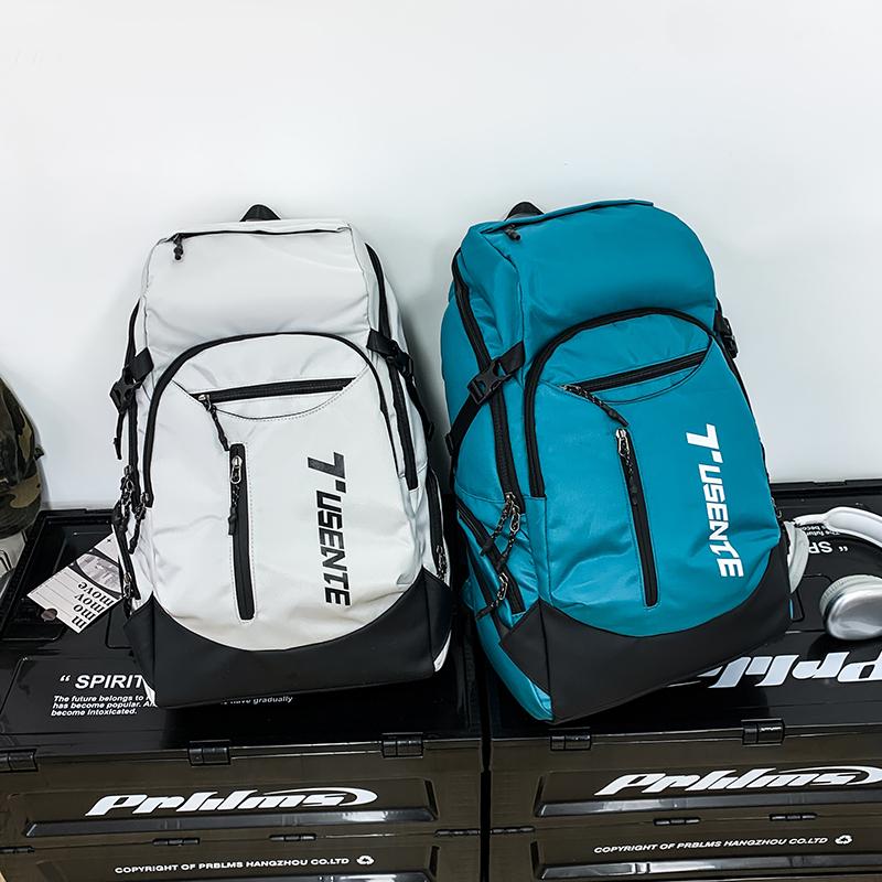 

Oxford Backpack Large Capacity Student Schoolbag Men s Travel Fitness Sports Backpack фіолетовий