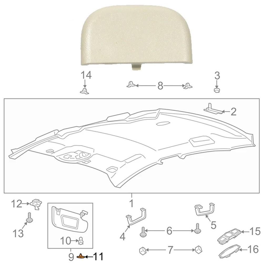 Sun Visor Cap Clip Replacement DS7Z-4273-AA For Ford Fusion MKZ Edge 2013-2016