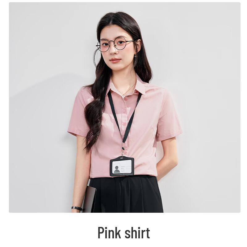 HANMANKE Women s Short Sleeve Professional Shirt One Size