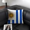 Uruguay Flag Hot Cushion Cover Natural Linen Organic Fabric Double-Sided Printing Sofa Home Decor Gift Pillow Case