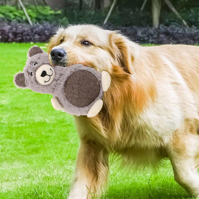 Stuffed Dog Toys Animal-Shaped Plush Stuffed Dog Toy Interactive Puppy Comfort Toy Lovely Pet Chewing Toy For Holiday Birthday