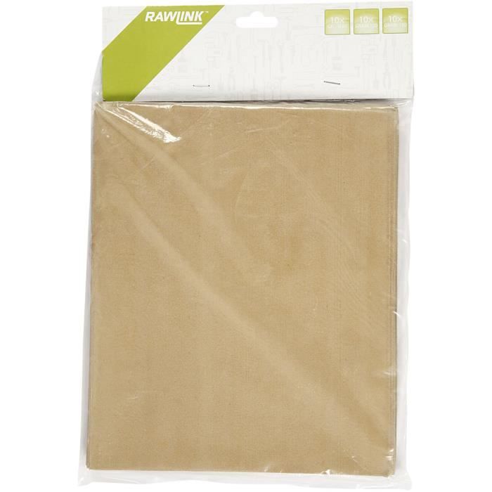Set de papier abrasif pour ponçage à sec et à l'eau en 3 granulosité , 80 , 120 et 150 - 10 feuilles de chaque. Réf 13077