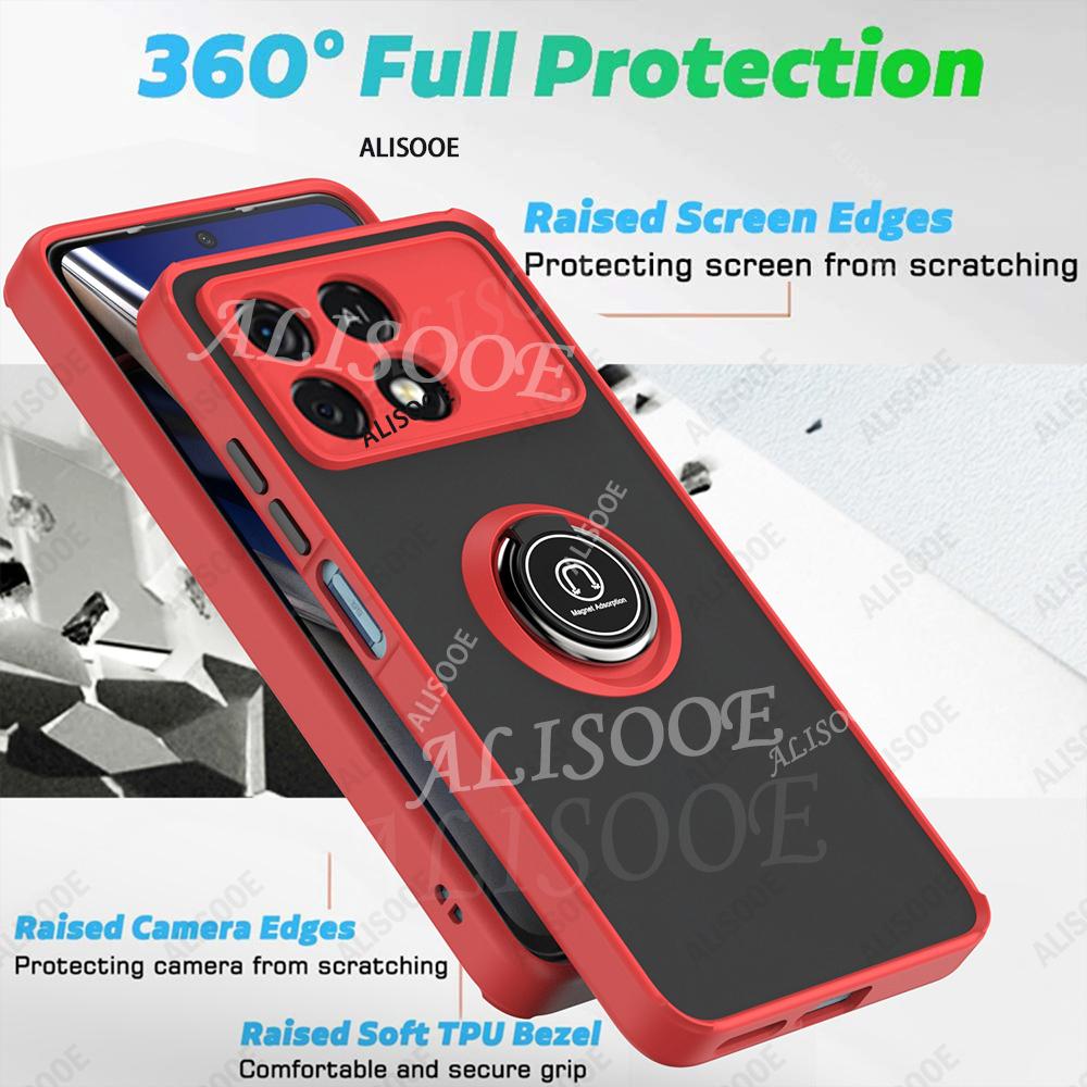 Kickstand Funda for POCO X7 Pro F7 F6 F5 X6 Pro Case Armor Ring Holder Protective Cover for Xiaomi Redmi K70 Shockproof Case
