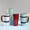 304 Stainless Steel Car Vacuum Cup: Large Capacity, Spray Paint Design, Fashionable Ice Cooler, Portable Water Cup