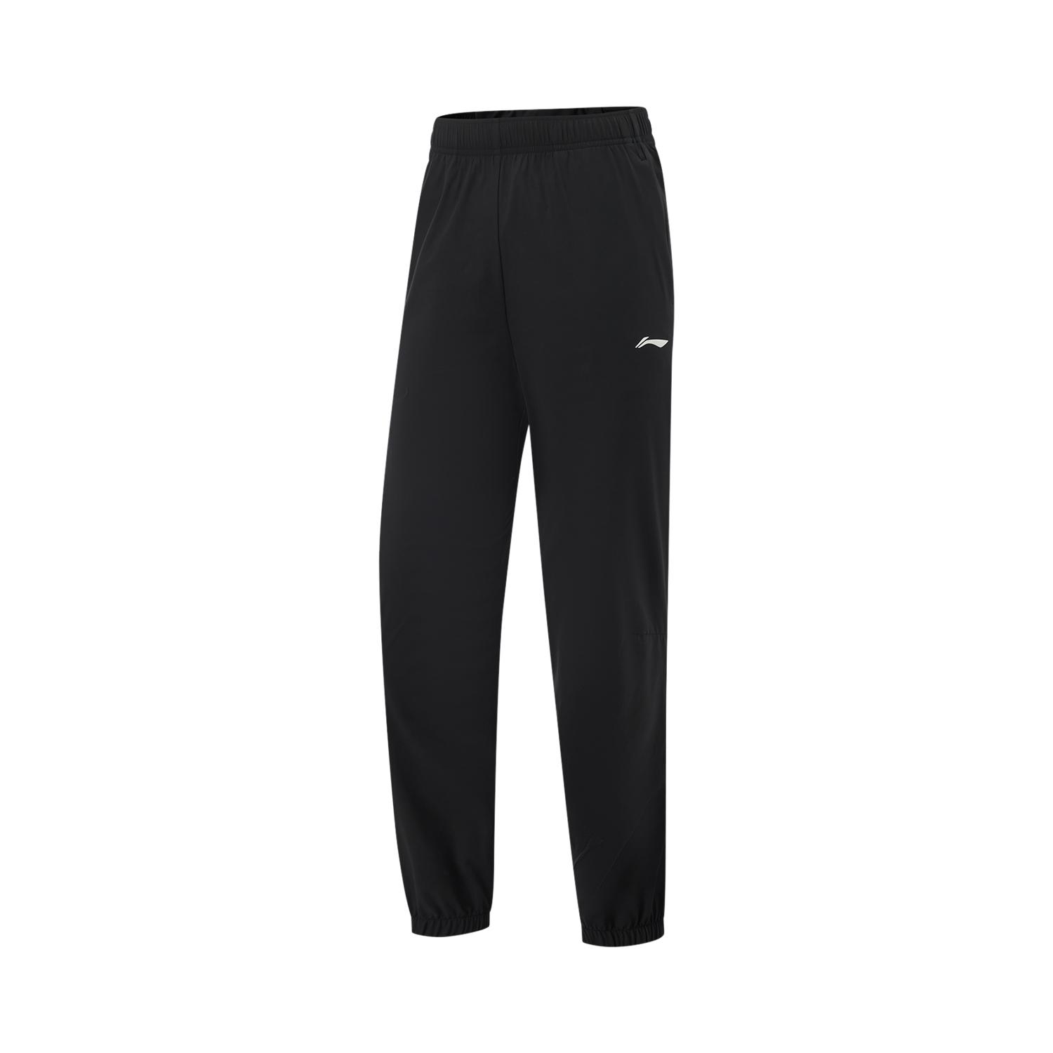 

Li-Ning Simple Casual Tapered Solid Color Knitted Sports Pants Women bottoms Black AYKV130-1 XS