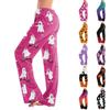 Women's Drawstring Lounge Pants Halloween Print Casual Full Length Elastic Waist Relaxed Fit Bottoms for Everyday Wear