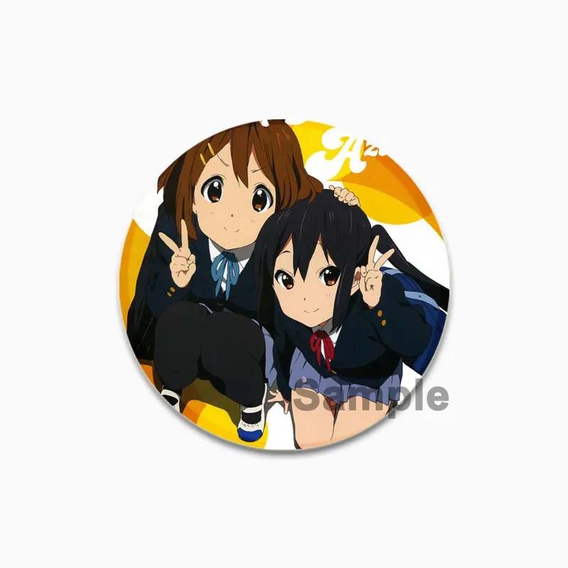32/44/58mm Kotobuki Tsumugi Hirasawa Yui Akiyama Mio Tainaka Ritsu Cartoon Abzeichen Comic Brosche Pins für Kleidung Rucksack Schmuck Zubehör