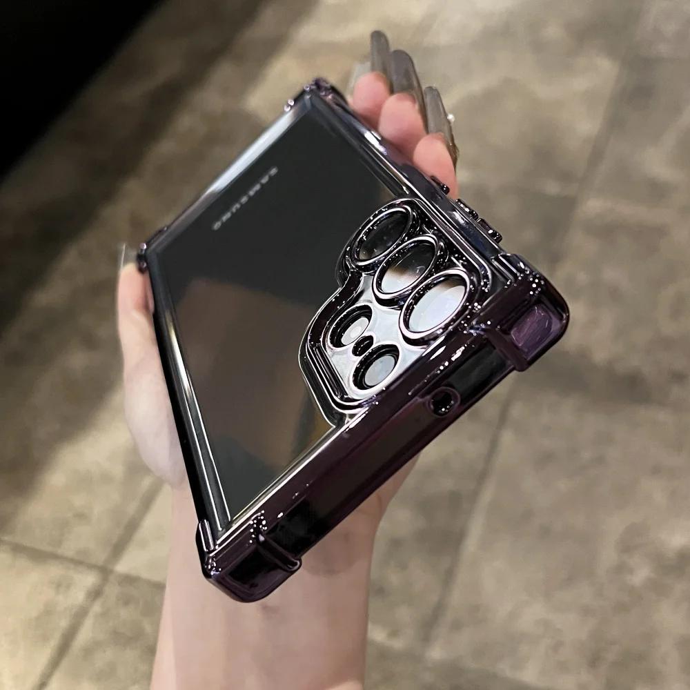 Kovový nárazník Průhledný kryt pro Samsung S25 Ultra S24FE S23 FE S22 Plus A54 A53 A55 A34 A35 A25 5G Nárazuvzdorný akrylový kryt