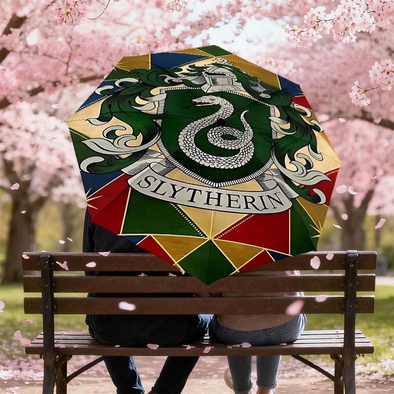 1PC Slytherin Snake Umbrella-8-Rib Reinforced, Automatic Open, Lightweight & Durable, Cute Fashion Accessory for Outdoor, D2705