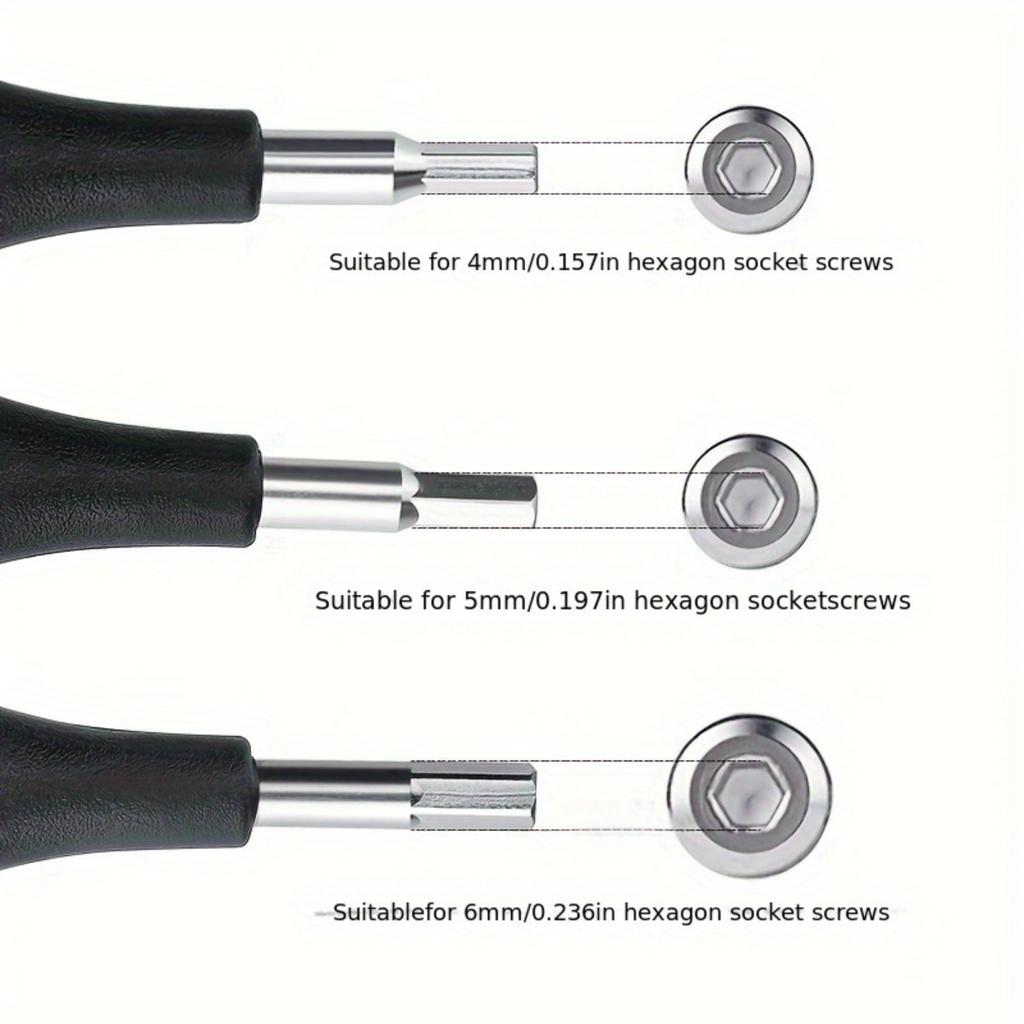 Bicycle Repair Tool, Mountain Bike Repair Three Headed Wrench, Multifunctional Hexagonal Y-shaped Tool