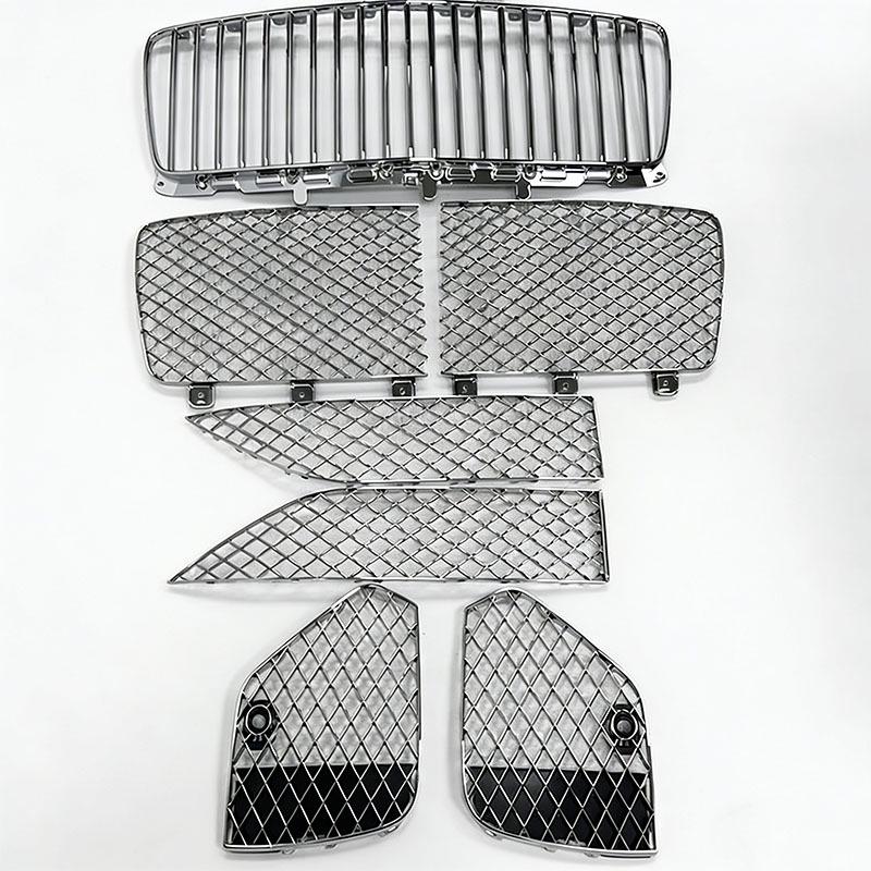 2020 Bentley Bentayga Front Grille: Mesh, Bumper Lower Grille, Fog Light Frame, Electroplated Finish