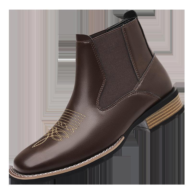 R005 Chelsea Boots Embroidered Pullover Chelsea Boots Men's Martin Boots, Foreign Trade