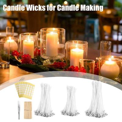 Candle Making Wicks Reusable Cotton Candle Wicks With Tweezer And Sticker Portable Crafting Accessories Wax Supplies For Home
